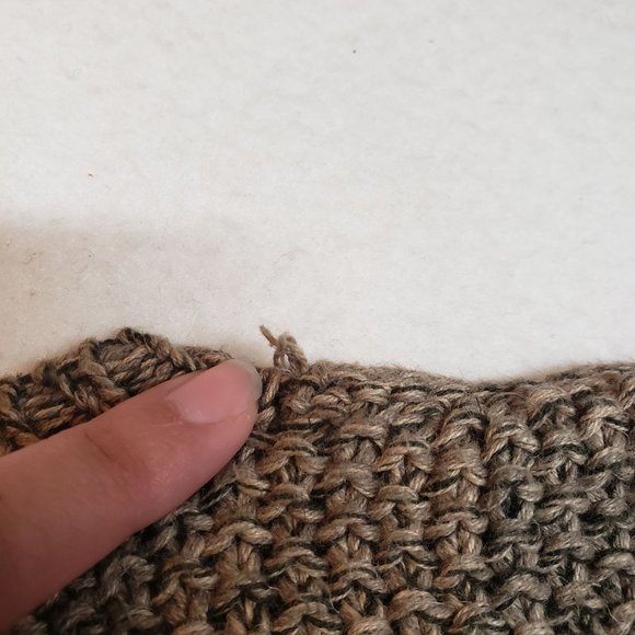 GAP Womens 90s Chunky Knit Crew Neck Sweater Linen Size Medium Oatmeal Neutral - Picture 4 of 16